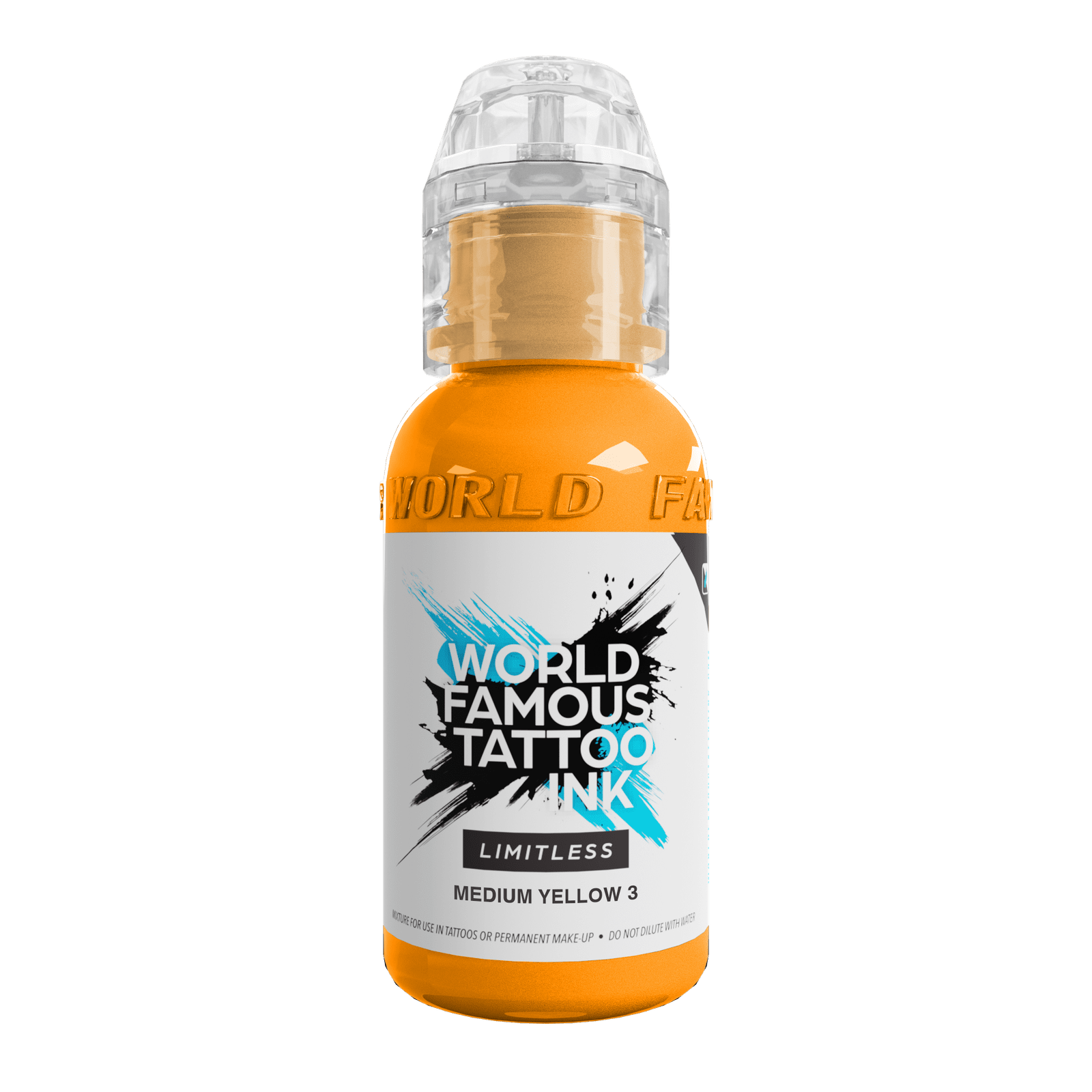 WORLD FAMOUS LIMITLESS TATTOO INK MEDIUM YELLOW 3 30ml