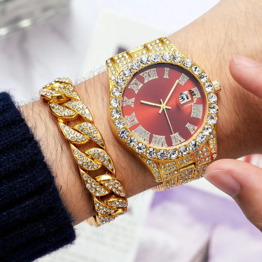 OROLOGIO PRESIDENTIAL ROSSO E ORO - immagine 3
